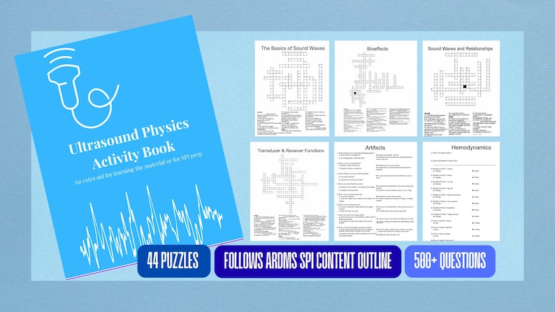 Ultrasound Physics Activity Book - ARDMS SPI Prep | UPDATED Edition image 4