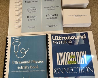 TRIO BUNDLE! Ultrasound Physics SPI Prep | Activity Book | Matching Game/Notecards | Knobology & Physics Connection