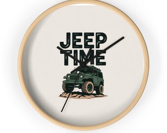 Reloj de pared Jeep Time: decoración todoterreno, regalo para amantes de los Jeep, decoración aventurera para el hogar, arte mural automotriz, regalo Jeep único