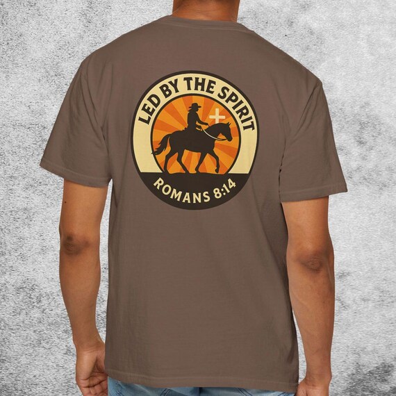 Cowboy Christian Graphic Tee: Comfort Colors Western T-Shirt
