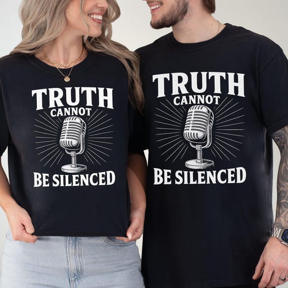 Truth Cannot Be Silenced Christian Tee: Vintage Microphone Comfort Colors