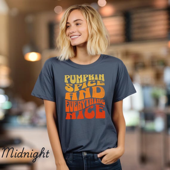 Pumpkin Spice Comfort Colors Tee: Cozy Fall Graphic T-Shirt