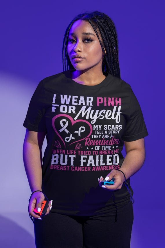 Breast Cancer Awareness Survivor Tee: I Wear Pink Bella Canvas Shirt