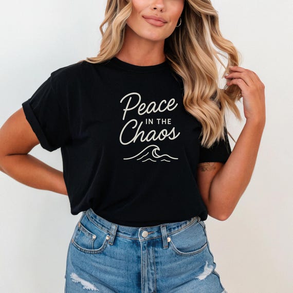 Minimal Wave Christian Tee - Comfort Colors 1717 - Inspirational Faith Shirt