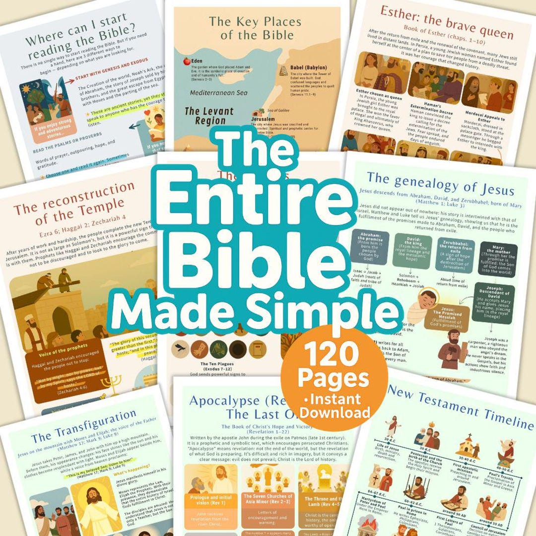 Illustrated Bible Study Guide – Charts, Timelines (PDF Download) - Etsy