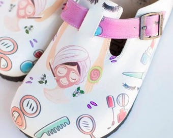 Women’s Orthopedic Medical Clogs, Comfortable Professional Work Shoes for Healthcare Beauty, Nurse Slippers, Beauty Aesthetic Design