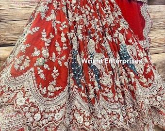 Embroidered Lehenga Choli: Georgette Indian Wedding Dress