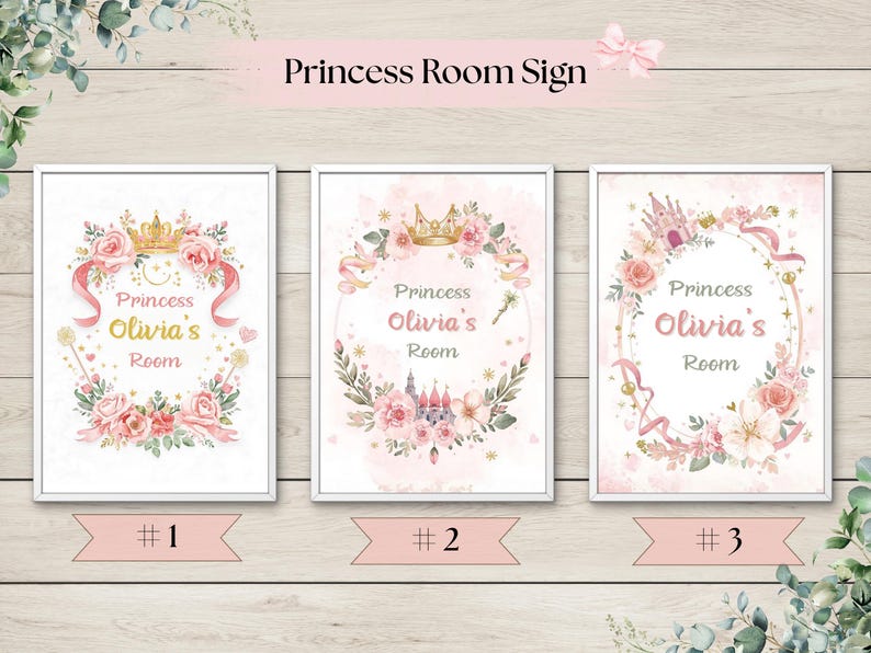 Personalized Princess Room Sign | Girl Bedroom Wall Art | Custom Name ...