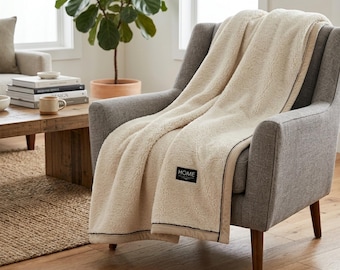 Fluffy Blanket - Soft Khaki Throw Napping Shawl