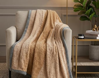 Soft Throws Blanket, Knitted Milk Velvet Bed Cover