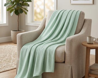 Cooling Blanket Soft Waffle Summer Breathable Lightweight Sofa Bed Throw for Adults Kids