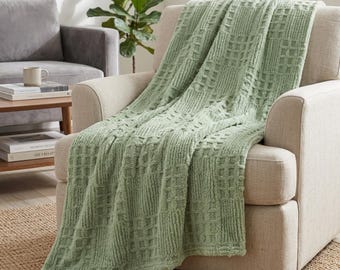 Comfortable Blanket Waffle Jacquard Cotton Velvet
