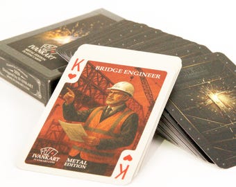 Speelkaarten, een op maat gemaakt pokerdeck, verzamelbare bouwkaarten, cadeau voor ingenieurs en metaalbewerkers, limited edition deck