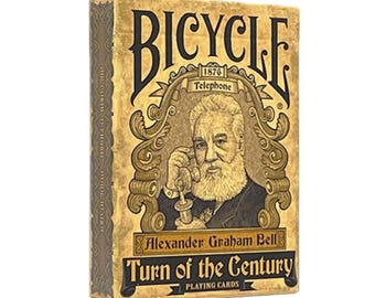 Baraja de cartas Bicycle de principios de siglo con teléfono – Baraja de póker vintage con teléfono, cartas de casino antiguas, baraja de magia para cardistry, regalo de coleccionista