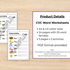 Printable Phonics Worksheets | 33-page CVC Word Practice Bundle for ...