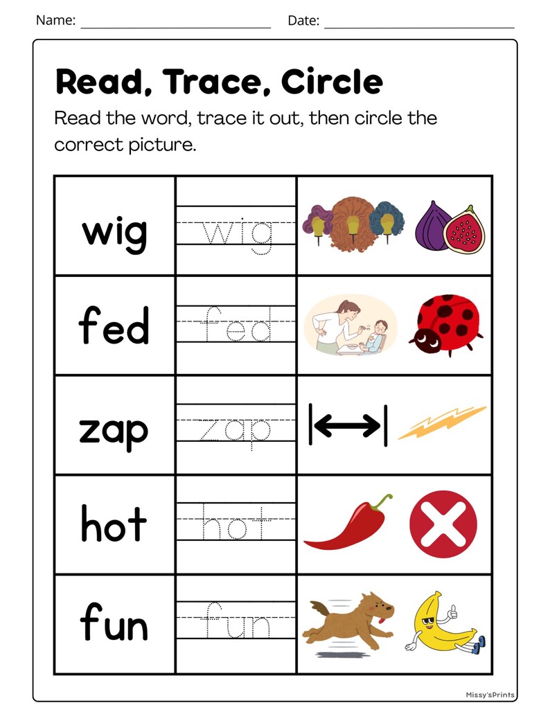 Printable Phonics Worksheets | 33-page CVC Word Practice Bundle for ...