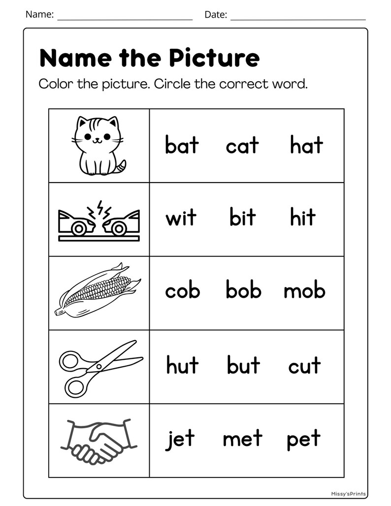 Printable Phonics Worksheets | 33-page CVC Word Practice Bundle for ...