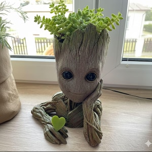 Baby Groot Succulent Planter | 3D Printable Guardians of the Galaxy Decor (STL File)
