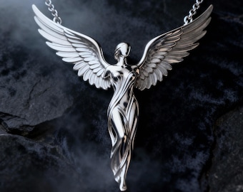 Schutzgöttin Halskette - Engel Flügel Victory Anhänger Unisex Free Spirit Geschenk