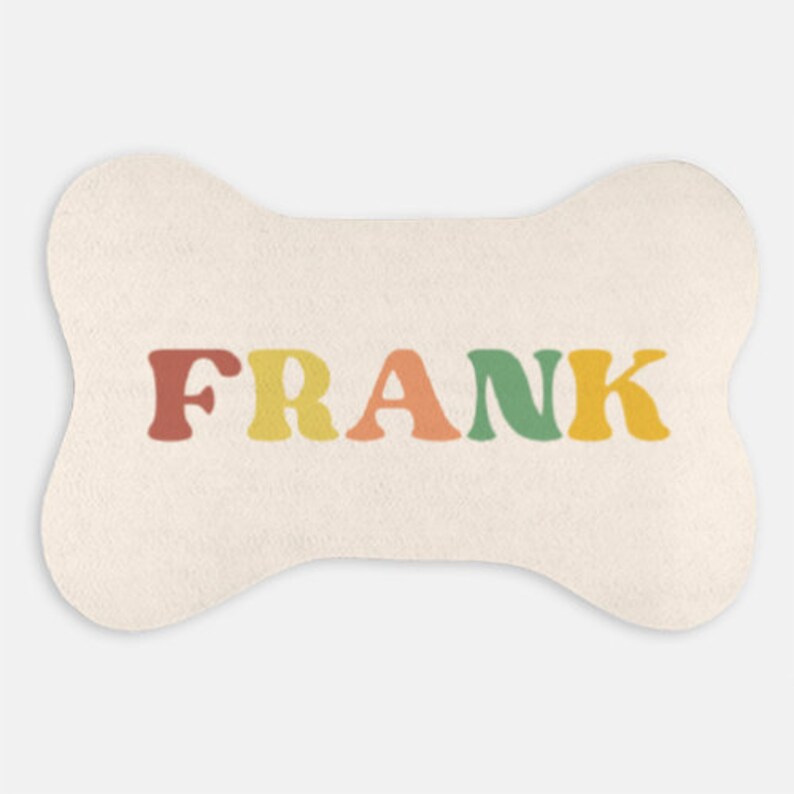 CUSTOM Dog Pet Mat with your puppies name by itsy belle studio 