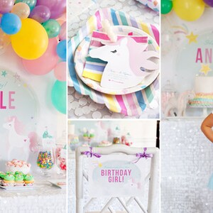 Unicorn Party Printables Decorations INSTANT DOWNLOAD by Itsy - Etsy