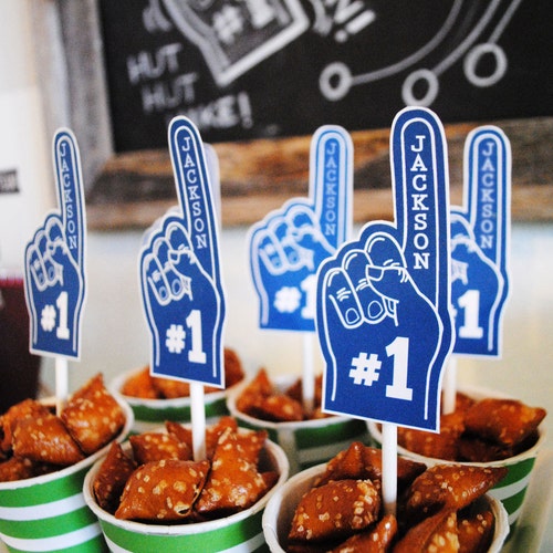 No. 1 Sports Fan Collection Blue or Red PRINTABLE PARTY Etsy