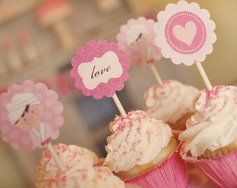 Valentine's Spa Collection PRINTABLE PARTY CIRCLES Instant Download by Itsy Belle