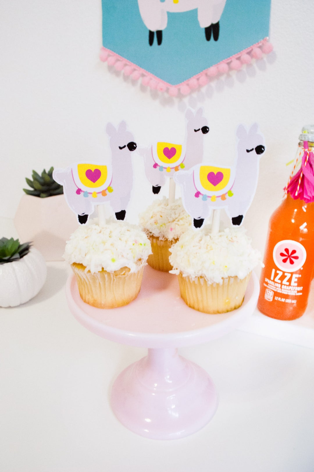 Llama Love Printable Cupcake Toppers for Llama Party by Itsy - Etsy