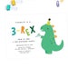 3 - rex 3rd Birthday Party Invitation - PRINTABLE birthday collection by Itsy Belle 