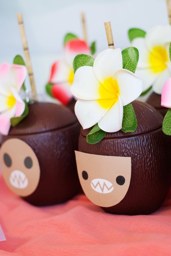 Moana Inspired Coconut Creatures Printable decor - INSTANT PRINTABLE DOWNLOADS .pdf files Il_570xn