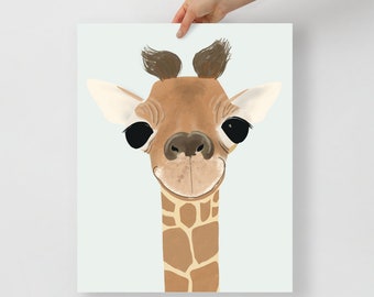 Happy Giraffe Art Print Poster