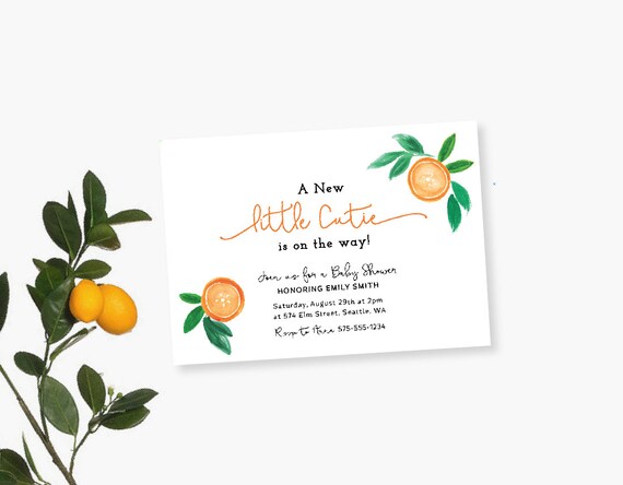 little cutie baby shower invitations
