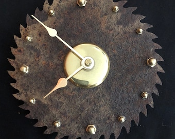 6.5" Vintage Saw Blade Clock