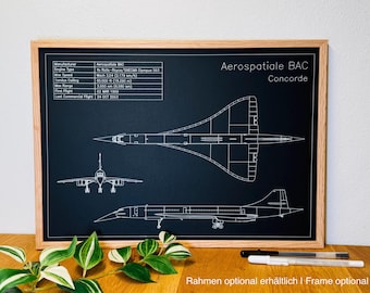 Aérospatiale BAC Concorde Blueprint | DIN A3 Aircraft Blueprint