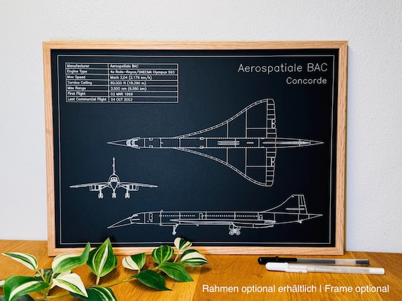 Aérospatiale BAC Concorde Blueprint | DIN A3 Aircraft Blueprint