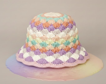 Granny Hat Unisex Crochet Pattern (Print Instant Pdf), Bucket Hat Crochet Pattern