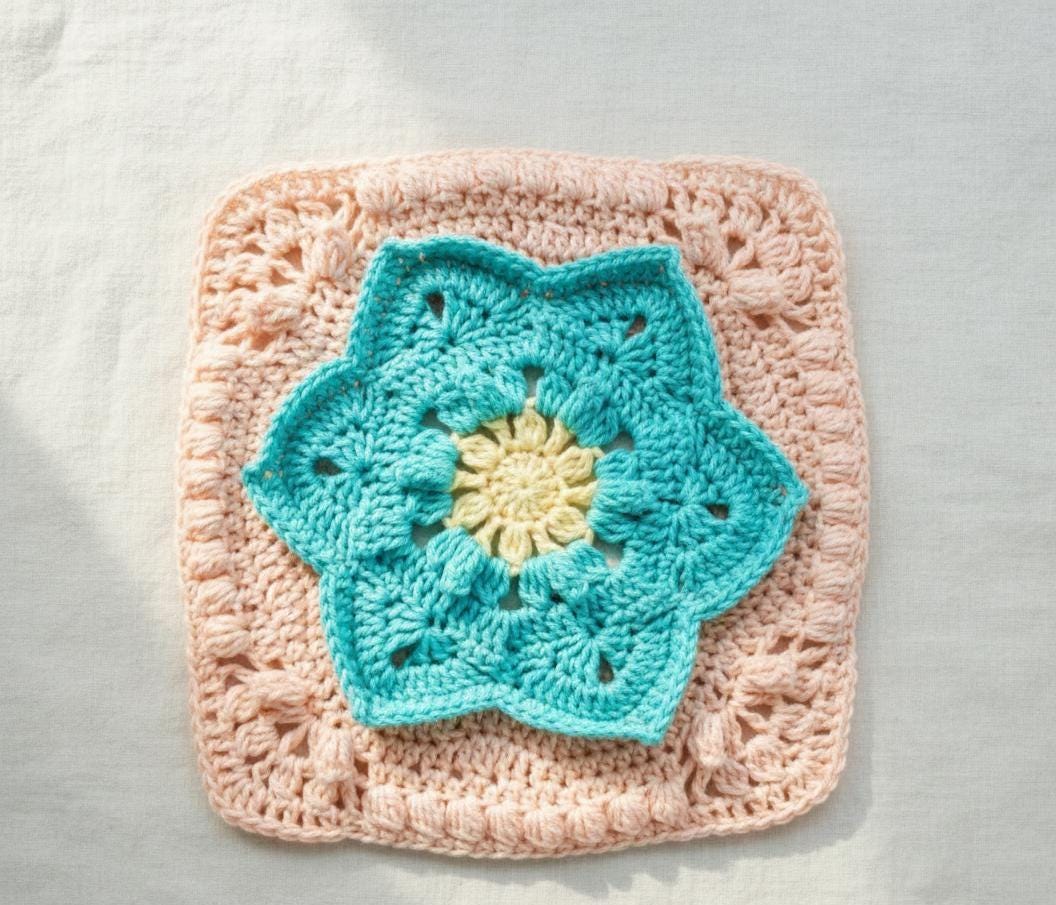 Hex Bloom Granny Crochet Pattern: Large Motif Digital Pdf Pattern - Etsy