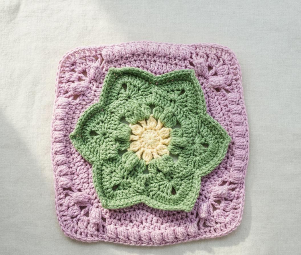 Hex Bloom Granny Crochet Pattern: Large Motif Digital Pdf Pattern - Etsy