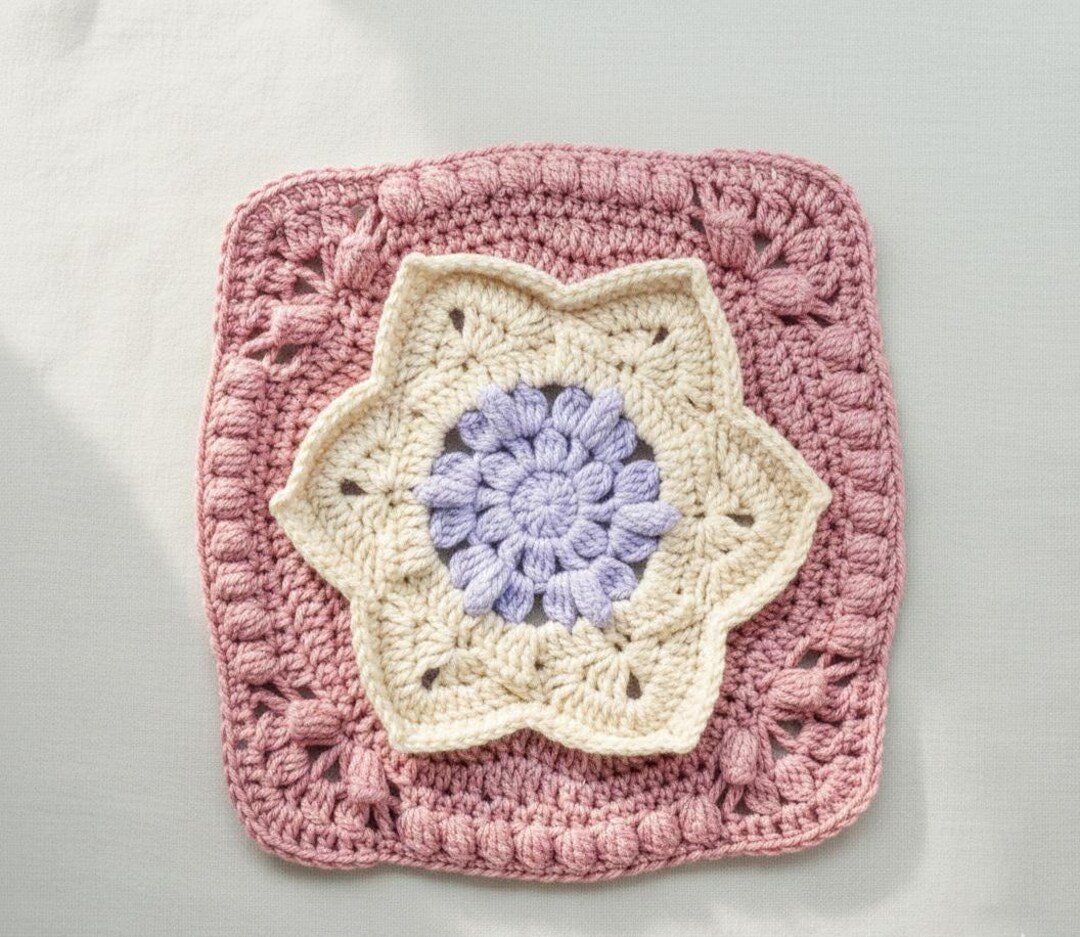 Hex Bloom Granny Crochet Pattern: Large Motif Digital Pdf Pattern - Etsy