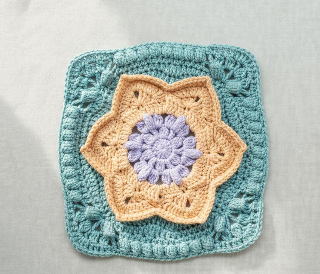Hex Bloom Granny Crochet Pattern: Large Motif Digital Pdf Pattern - Etsy