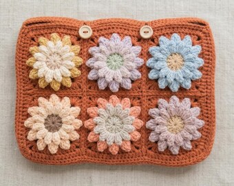 Mini Bag Pattern, Granny Square Purse, Crochet Daisy Purse Pattern, PDF Pattern