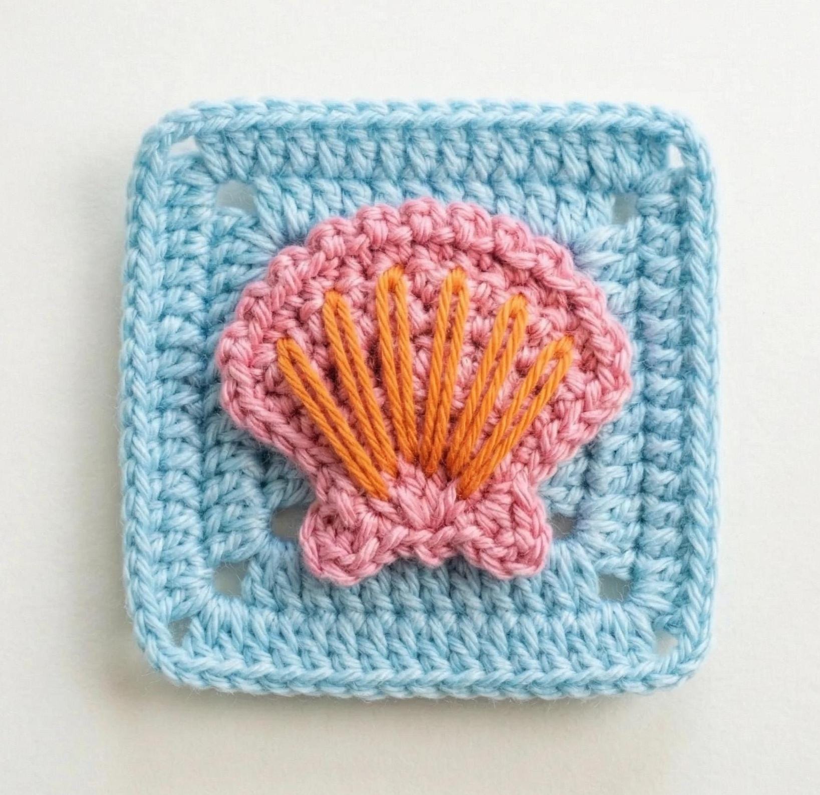 35 Crochet Blocks and Squares for Your Next Project 4 Seashell Granny Square