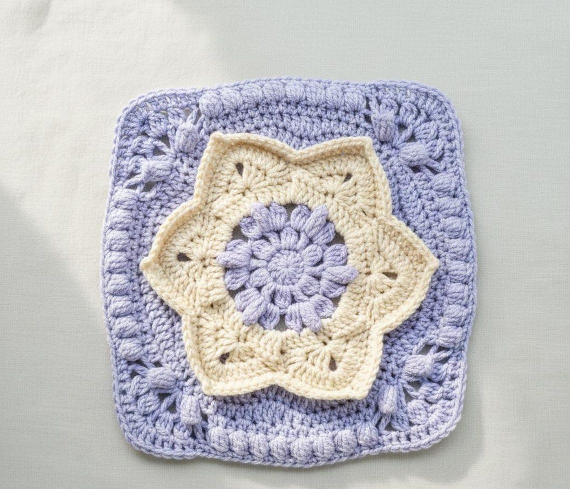 Hex Bloom Granny Crochet Pattern: Large Motif Digital Pdf Pattern - Etsy