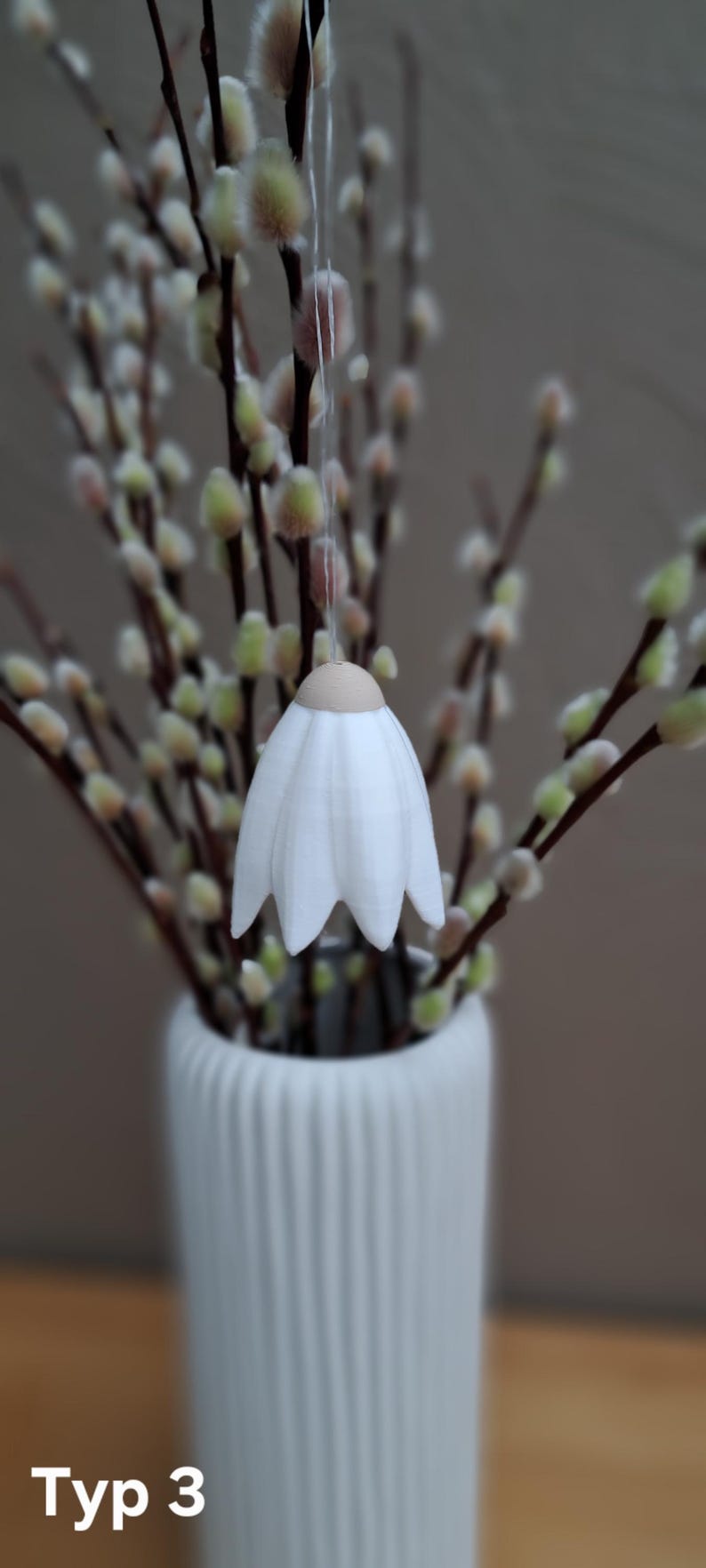 3D-printed spring flowers for hanging, made from PLA filament image 4