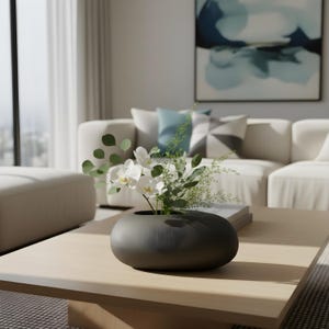 Jarrón Ikebana / Soporte japonés de cerámica para flores / Cerámica Wabi Sabi / Jarrón minimalista para flores pequeñas / Decoración zen para el hogar / Arreglo floral moderno / Arte