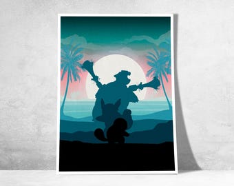 Poster ispirato a Squirtle – Poster decorativo raffigurante Squirtle Wartortle Blastoise | Evoluzioni Pokémon | Arte murale