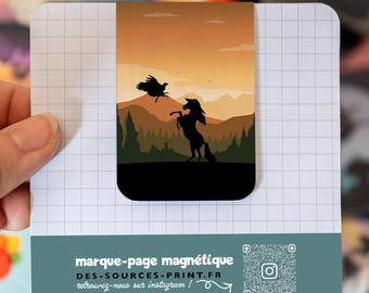 Segnalibro magnetico ispirato allo spirito – Illustrazione della cultura pop | 6,5 × 4,5 cm
