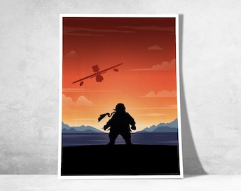 Porco Rosso Poster – Decoratieve poster geïnspireerd op de Ghibli-film | Porco Rosso pilotenposter wanddecoratie | Cadeau-idee voor Miyazaki-fans
