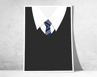 Ispirato alla cravatta di Corvonero – Poster decorativo di Harry Potter | Cravatta di Corvonero | Decorazione murale della casa di Hogwarts | Potterhead