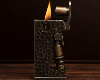 Retro kerosineaansteker kromzwaard – drievoudige vlam winddichte metalen persontsteking | Cadeau voor mannen